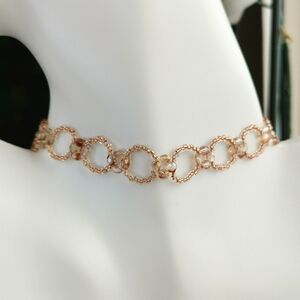 Czech Rose gold beaded Choker Necklace 🆕